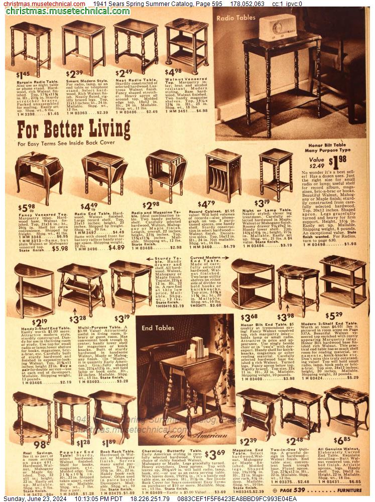 1941 Sears Spring Summer Catalog, Page 595