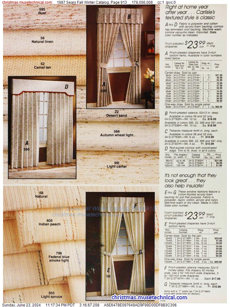 1987 Sears Fall Winter Catalog, Page 913
