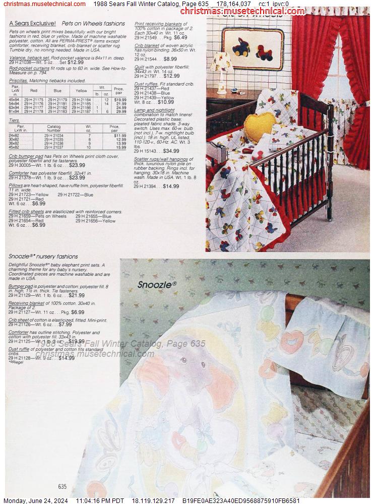 1988 Sears Fall Winter Catalog, Page 635