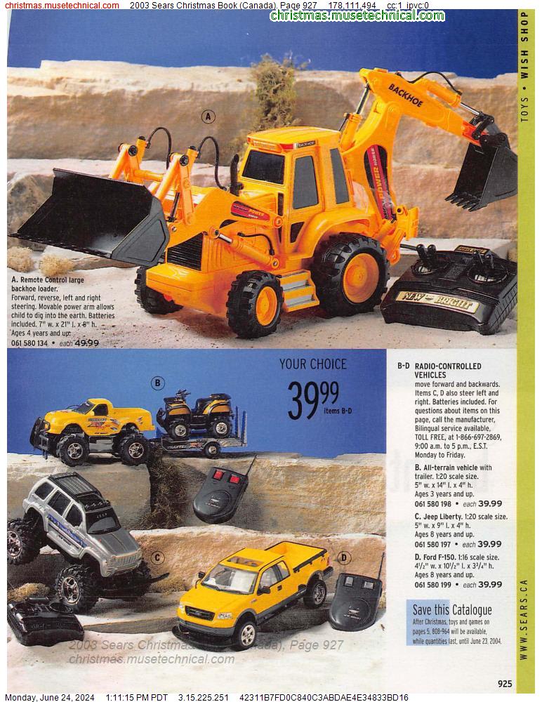 2003 Sears Christmas Book (Canada), Page 927