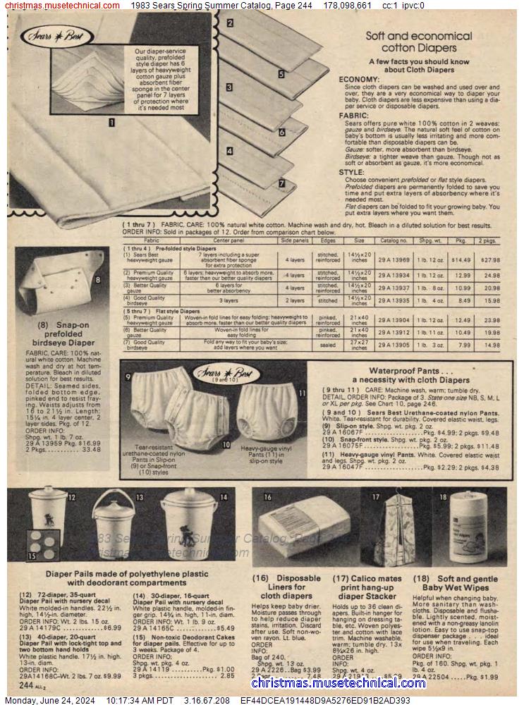 1983 Sears Spring Summer Catalog, Page 244