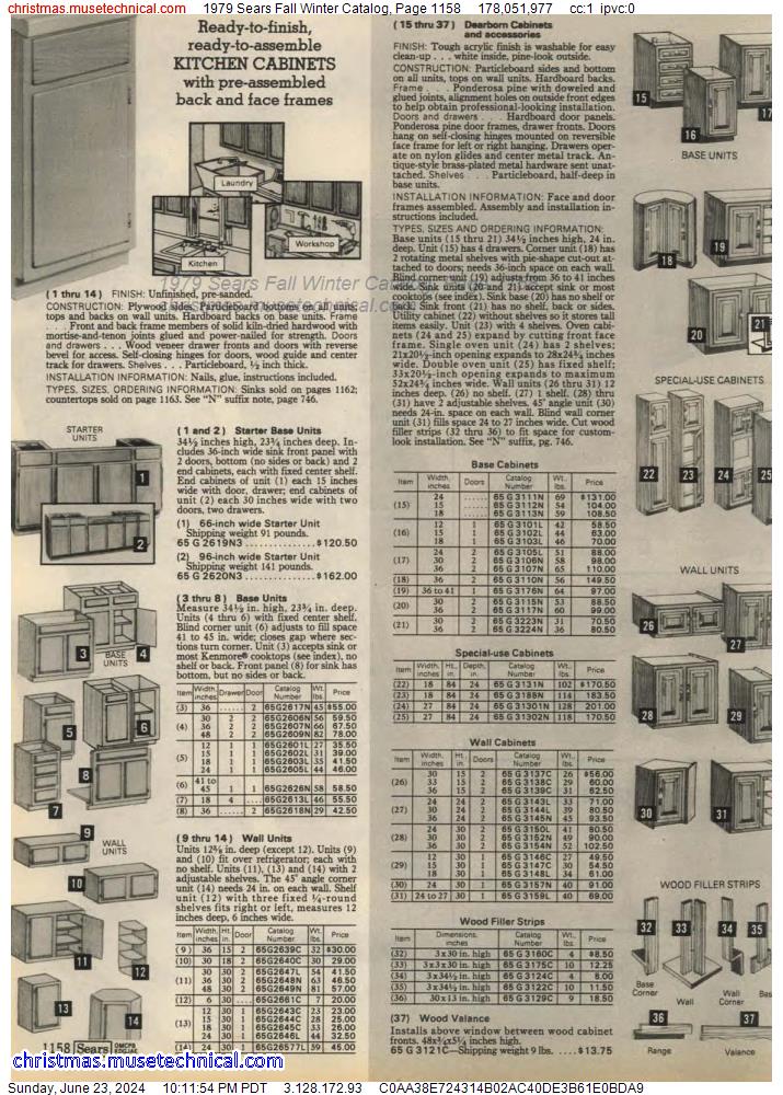 1979 Sears Fall Winter Catalog, Page 1158