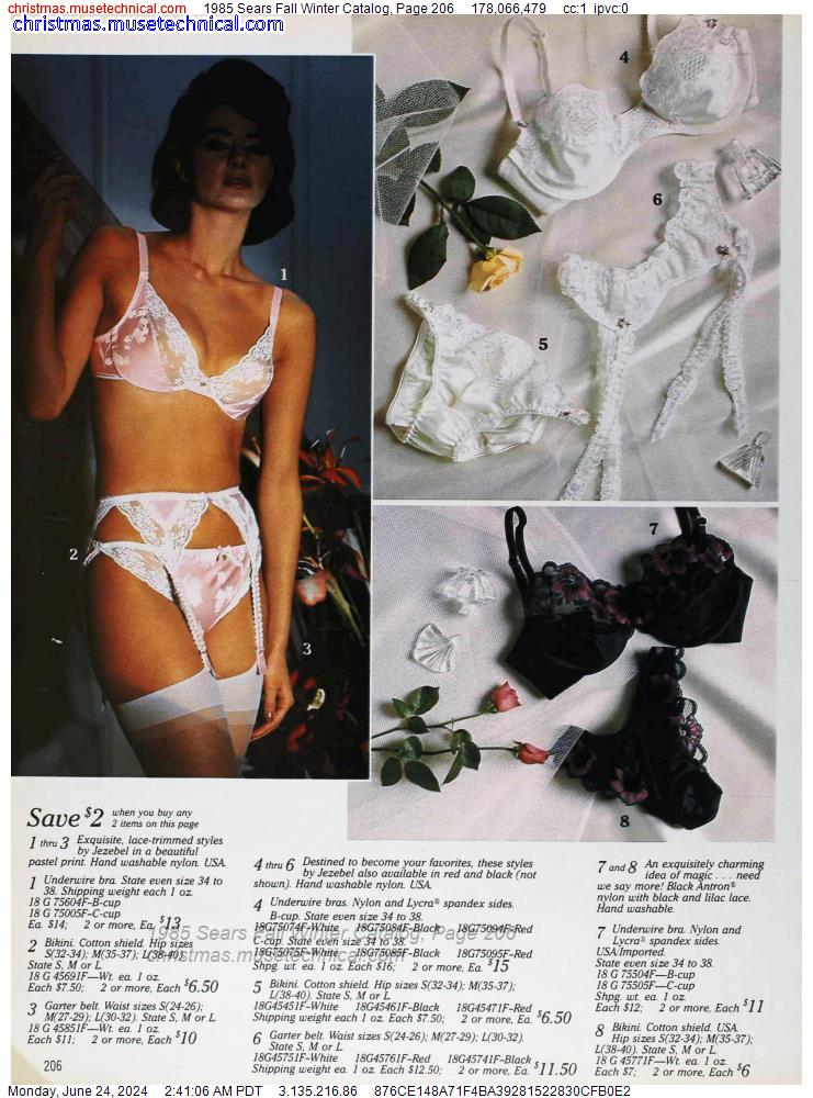 1985 Sears Fall Winter Catalog, Page 206