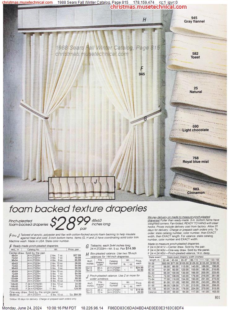 1988 Sears Fall Winter Catalog, Page 815