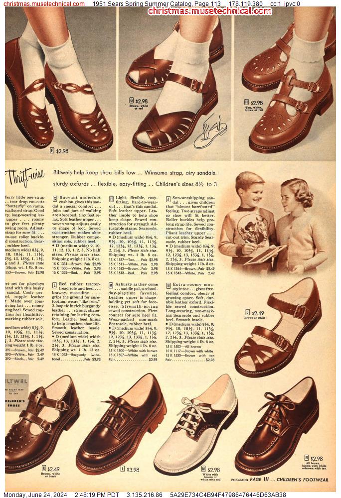 1951 Sears Spring Summer Catalog, Page 113