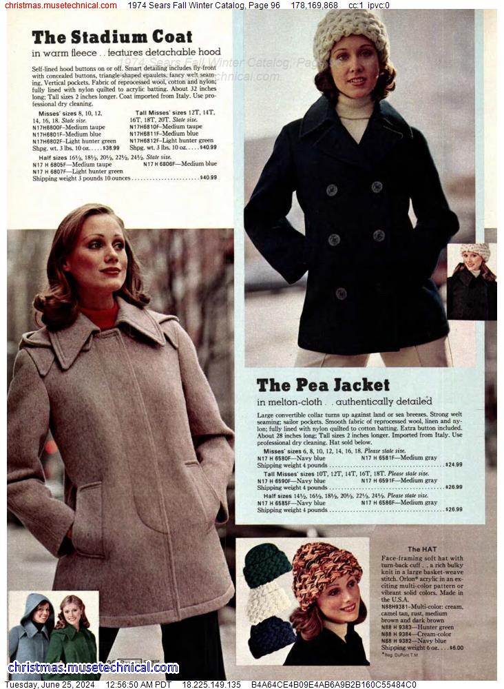 1974 Sears Fall Winter Catalog, Page 96
