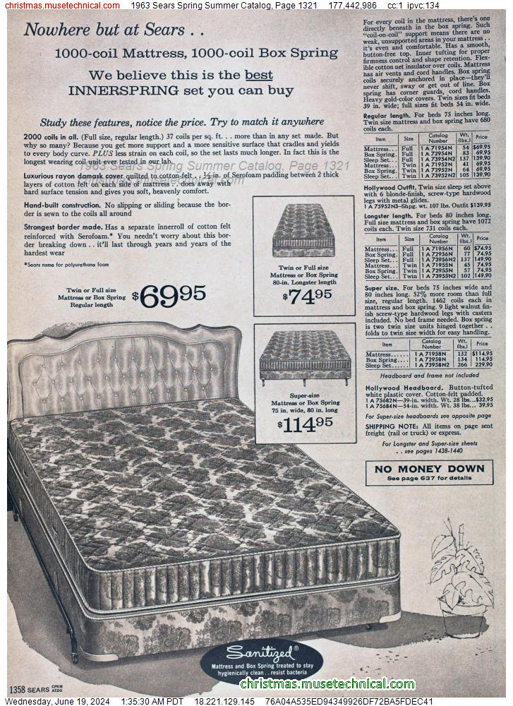 1963 Sears Spring Summer Catalog, Page 1321