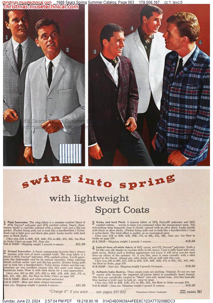 1966 Sears Spring Summer Catalog, Page 563