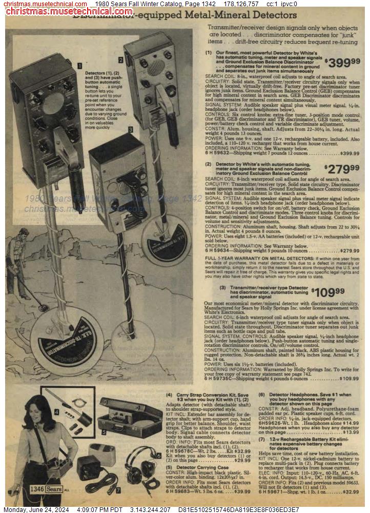 1980 Sears Fall Winter Catalog, Page 1342