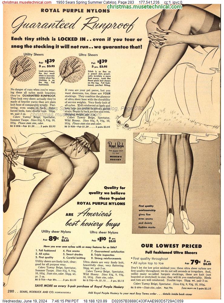 1950 Sears Spring Summer Catalog, Page 283