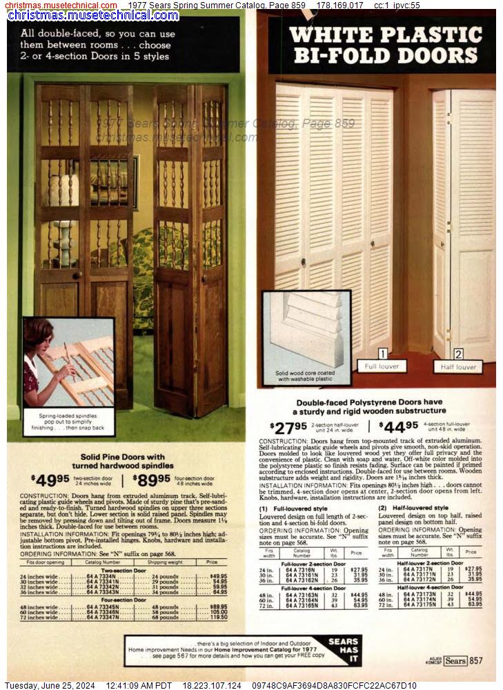 1977 Sears Spring Summer Catalog, Page 859