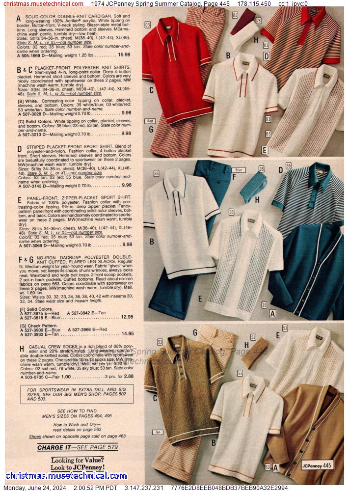 1974 JCPenney Spring Summer Catalog, Page 445