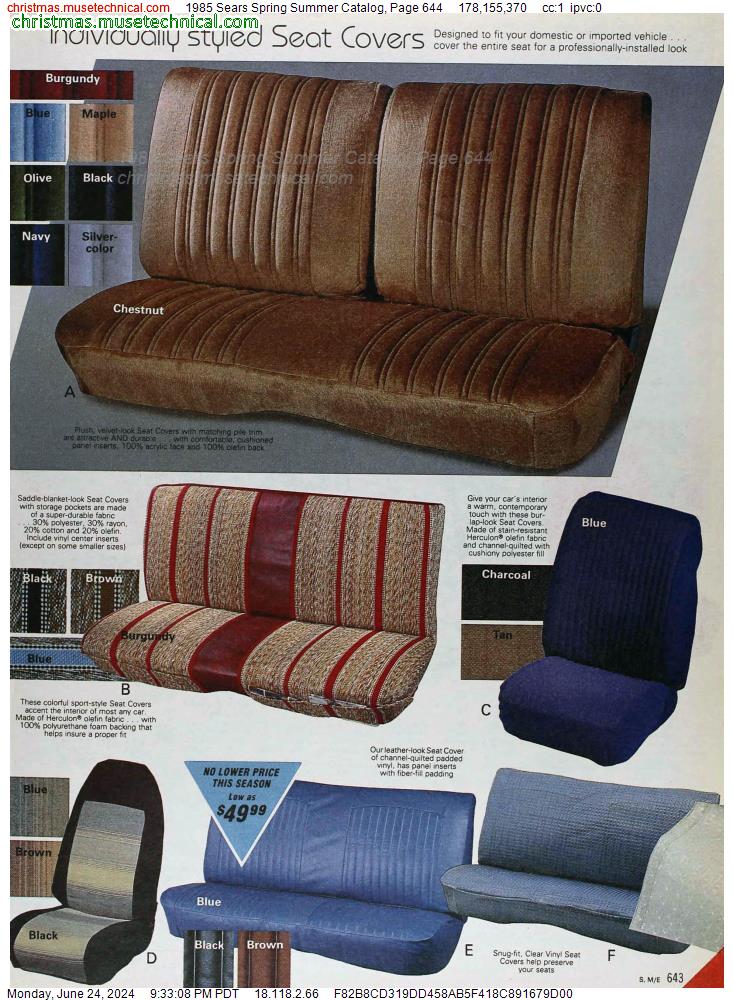 1985 Sears Spring Summer Catalog, Page 644