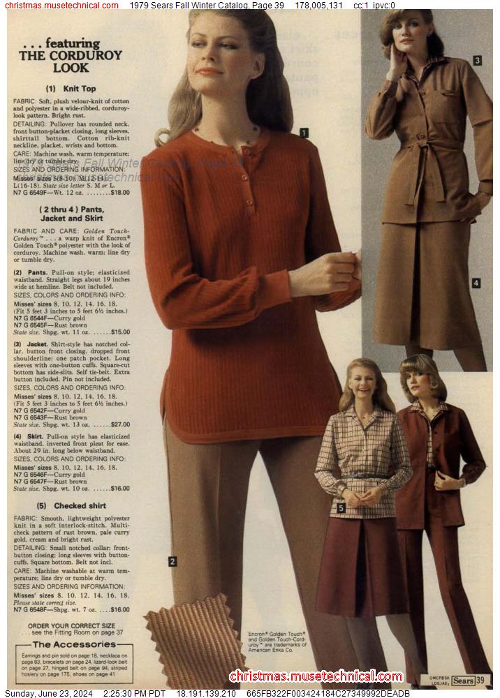 1979 Sears Fall Winter Catalog, Page 39