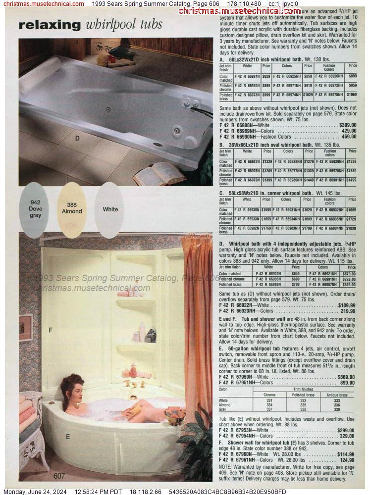 1993 Sears Spring Summer Catalog, Page 606