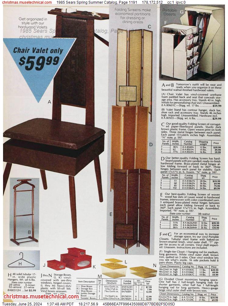 1985 Sears Spring Summer Catalog, Page 1191
