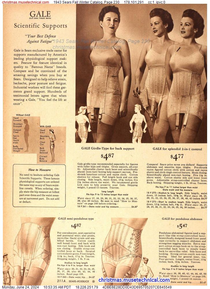 1943 Sears Fall Winter Catalog, Page 230