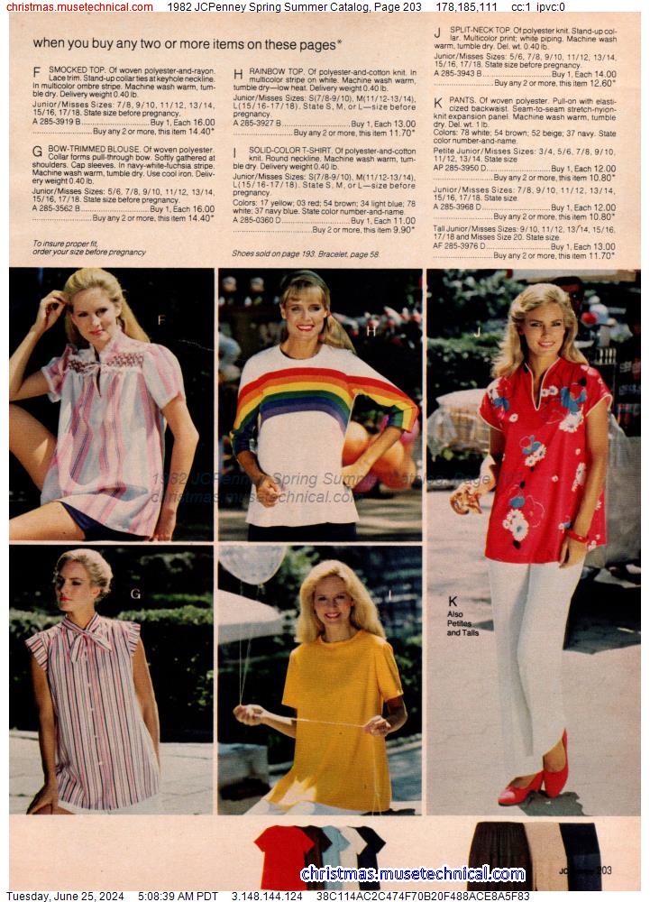 1982 JCPenney Spring Summer Catalog, Page 203