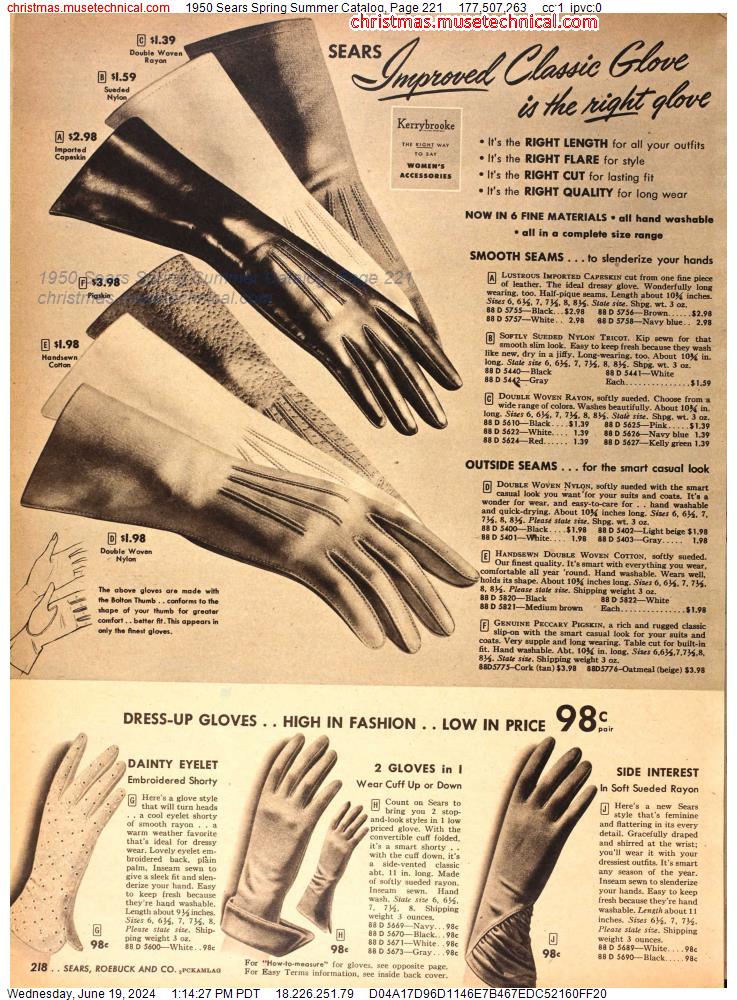 1950 Sears Spring Summer Catalog, Page 221