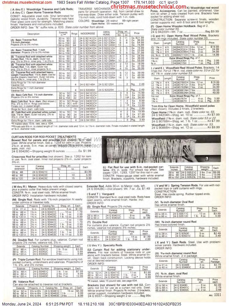 1983 Sears Fall Winter Catalog, Page 1307