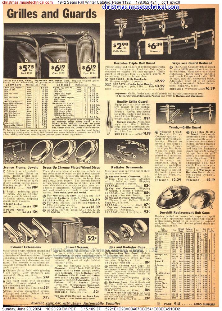 1942 Sears Fall Winter Catalog, Page 1132