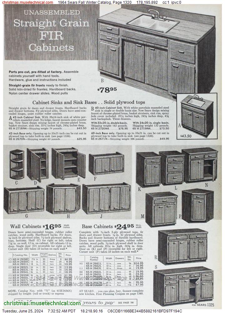 1964 Sears Fall Winter Catalog, Page 1320