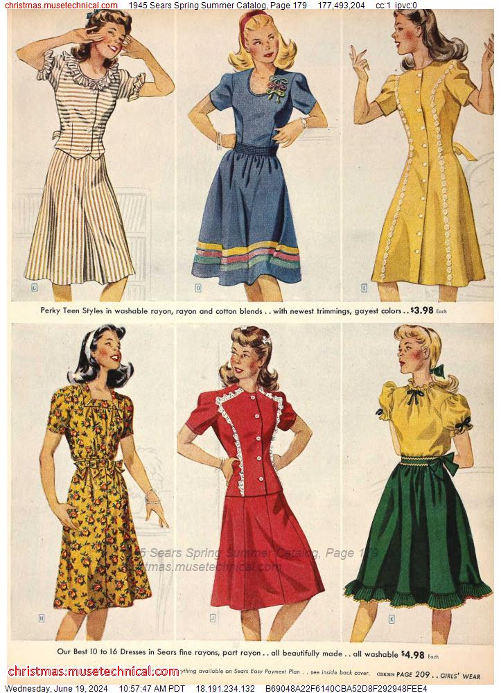 1945 Sears Spring Summer Catalog, Page 179