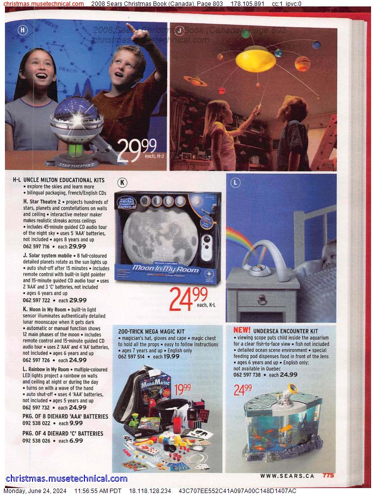 2008 Sears Christmas Book (Canada), Page 803