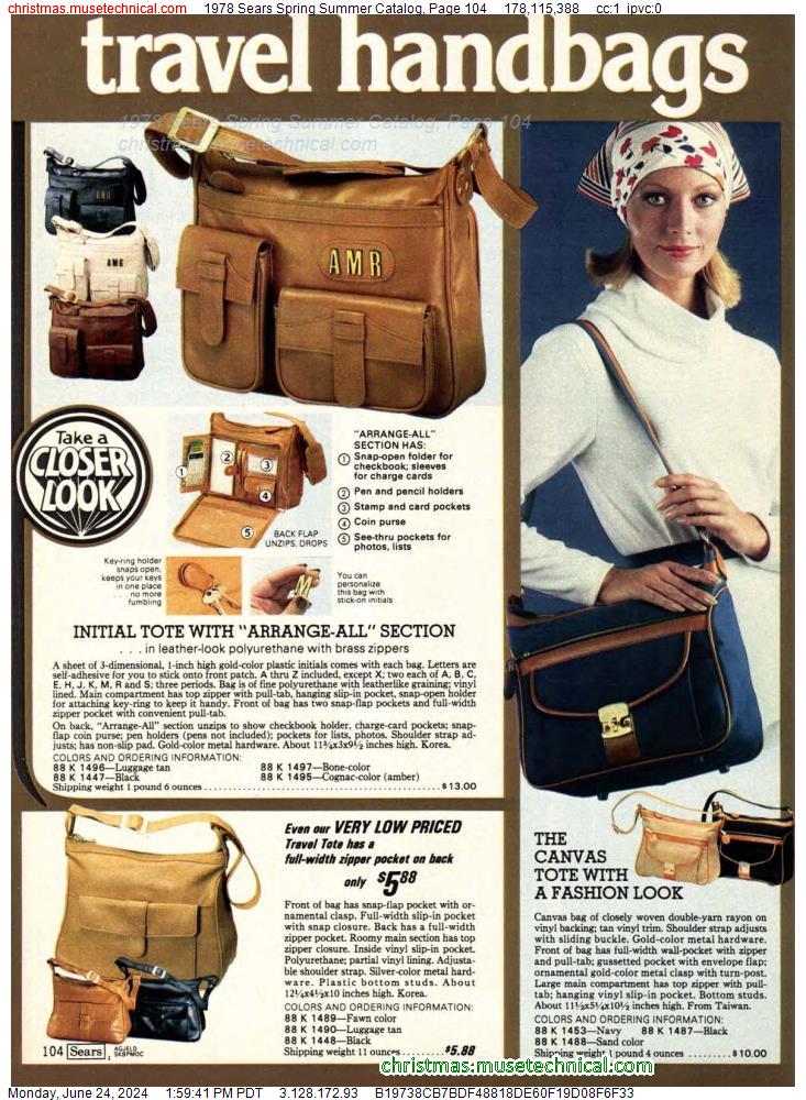 1978 Sears Spring Summer Catalog, Page 104