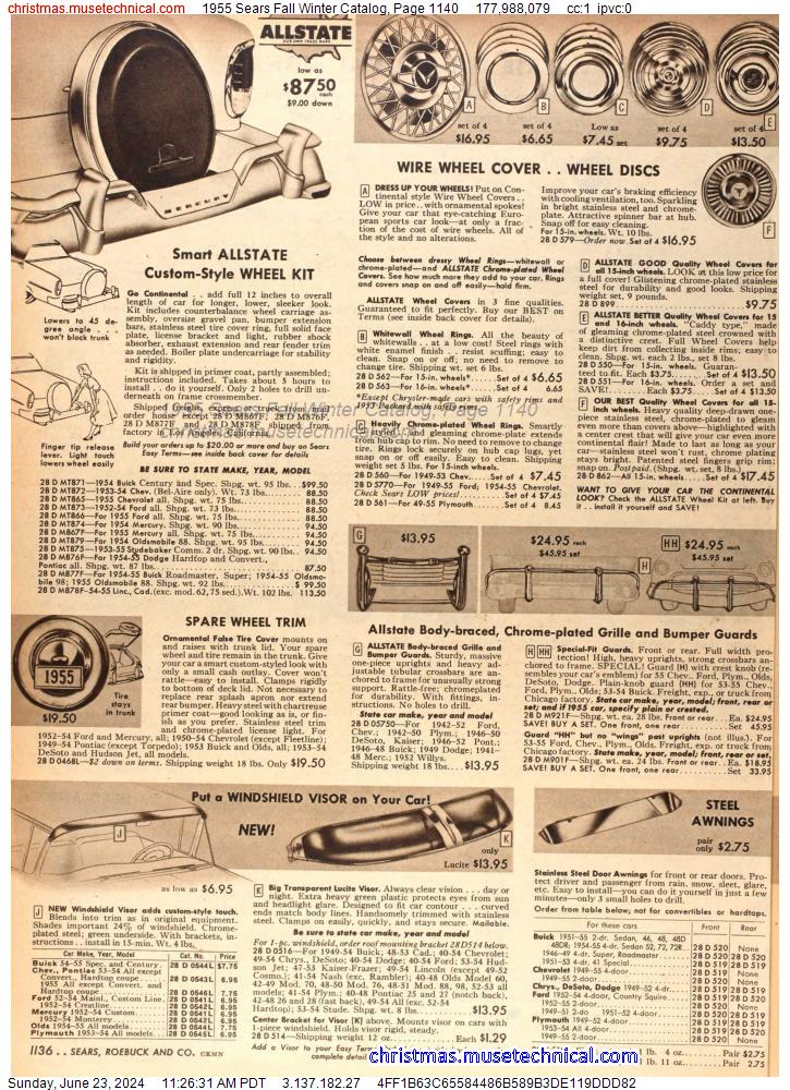 1955 Sears Fall Winter Catalog, Page 1140