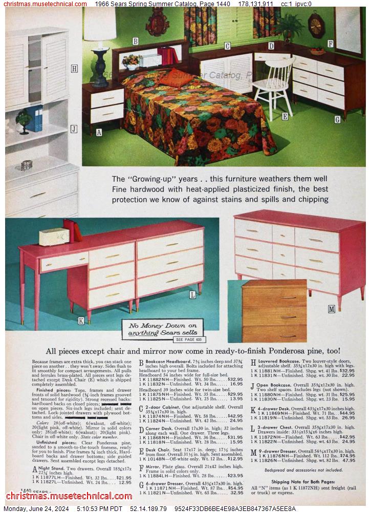 1966 Sears Spring Summer Catalog, Page 1440