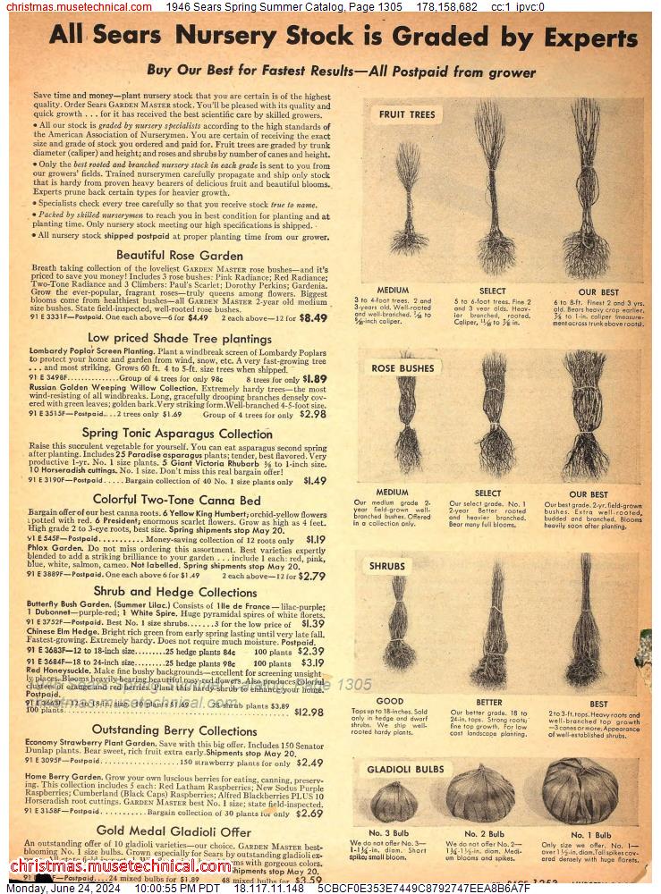 1946 Sears Spring Summer Catalog, Page 1305