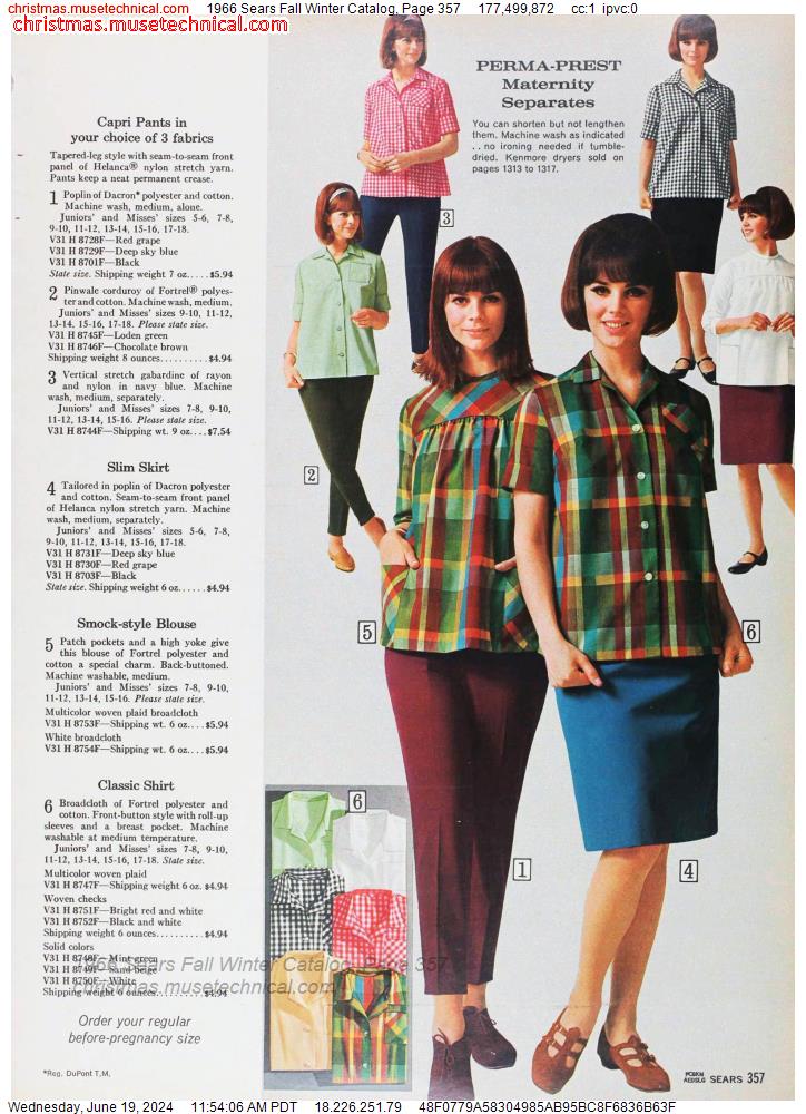 1966 Sears Fall Winter Catalog, Page 357
