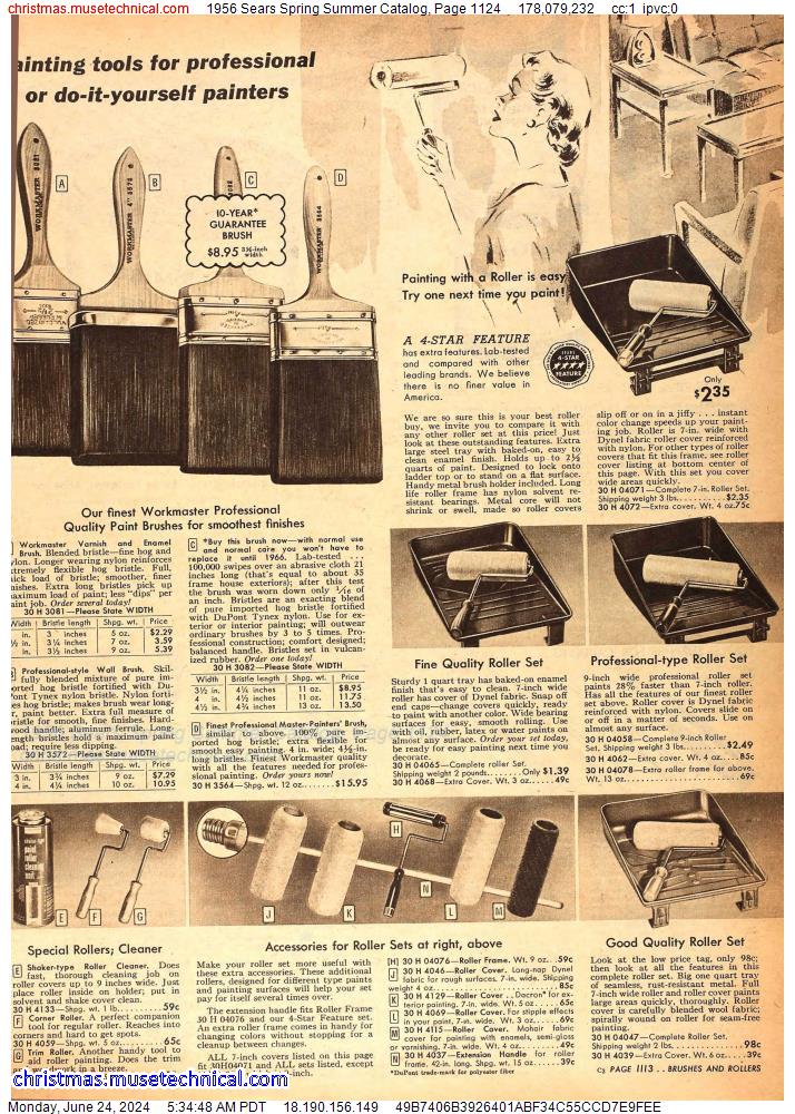 1956 Sears Spring Summer Catalog, Page 1124
