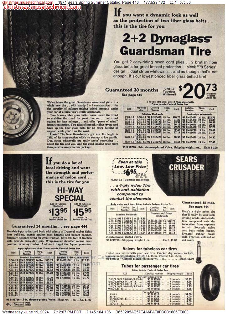 1971 Sears Spring Summer Catalog, Page 446