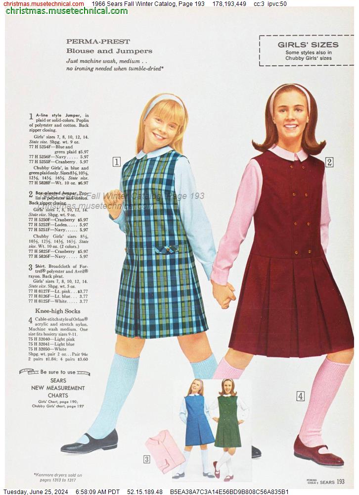 1966 Sears Fall Winter Catalog, Page 193