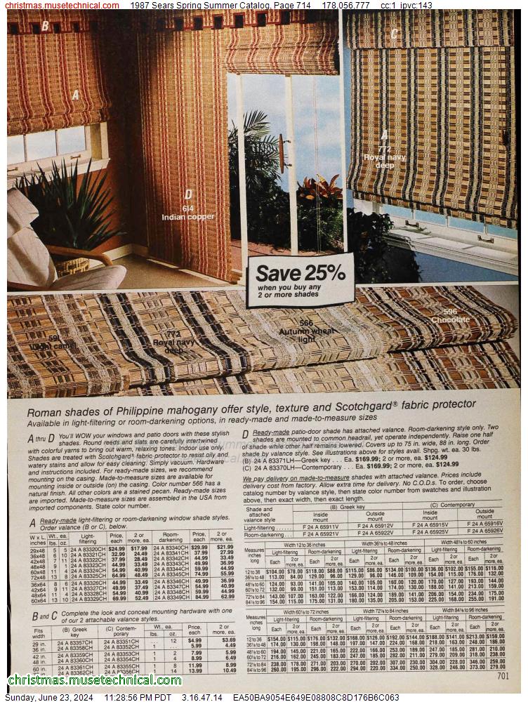 1987 Sears Spring Summer Catalog, Page 714