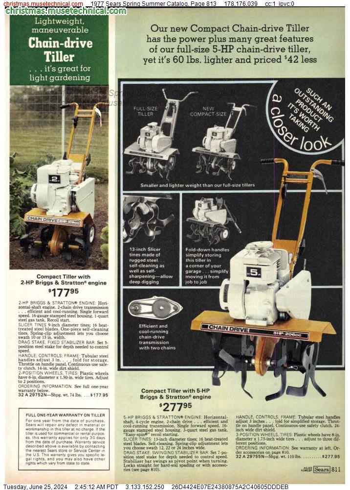 1977 Sears Spring Summer Catalog, Page 813