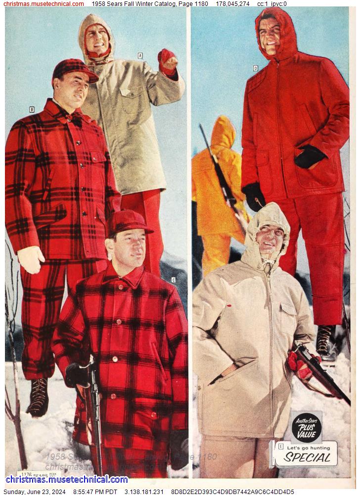 1958 Sears Fall Winter Catalog, Page 1180