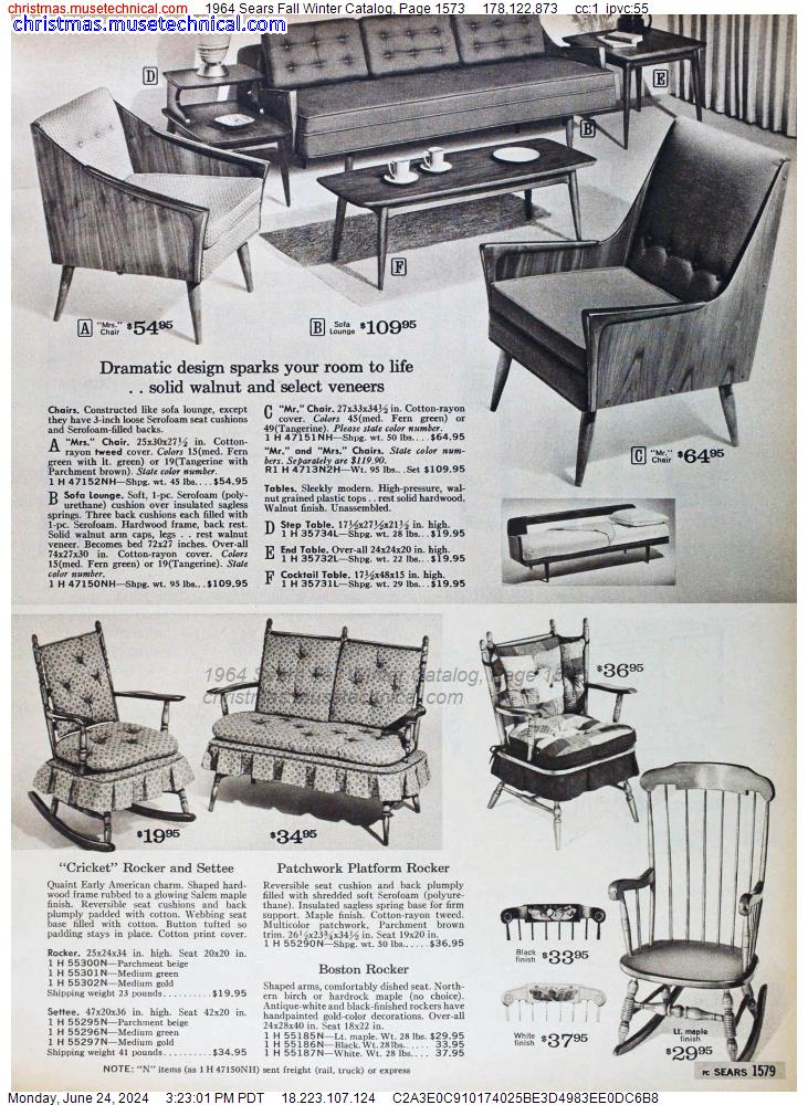 1964 Sears Fall Winter Catalog, Page 1573