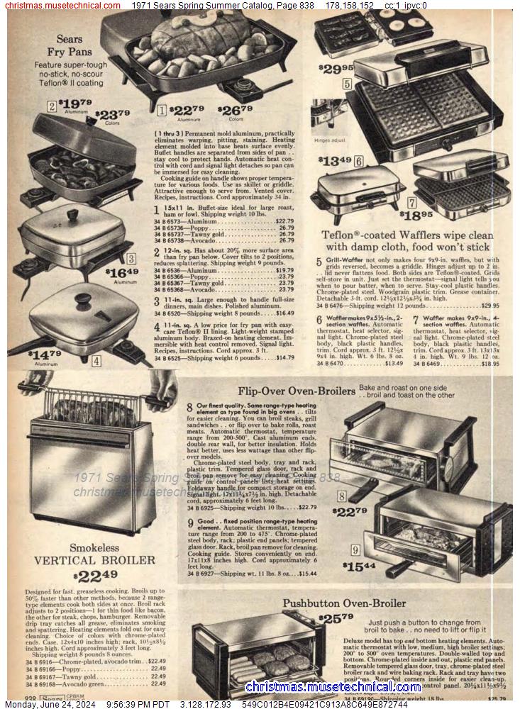 1971 Sears Spring Summer Catalog, Page 838