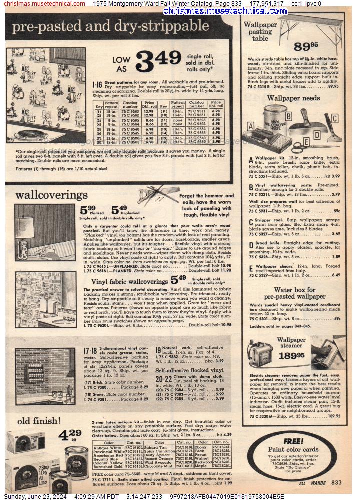 1975 Montgomery Ward Fall Winter Catalog, Page 833