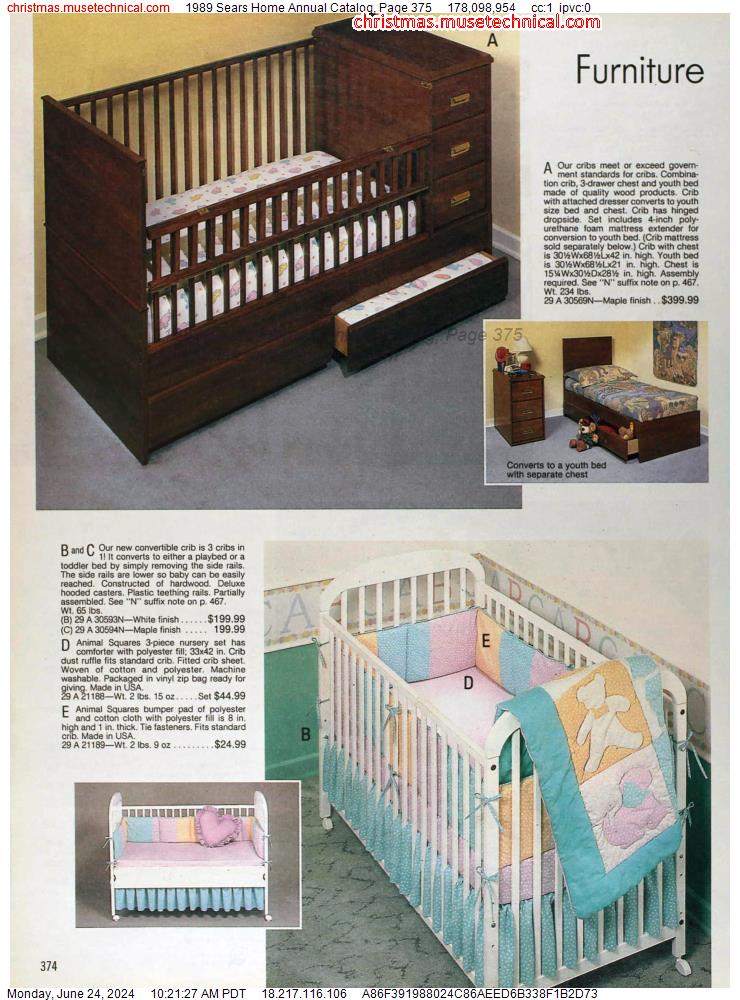 1989 Sears Home Annual Catalog, Page 375