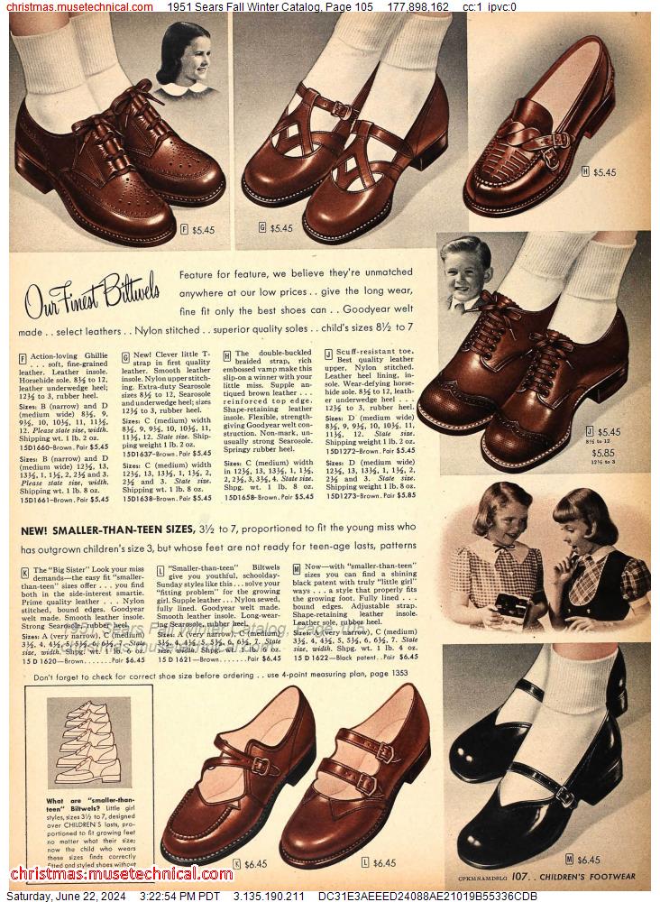 1951 Sears Fall Winter Catalog, Page 105