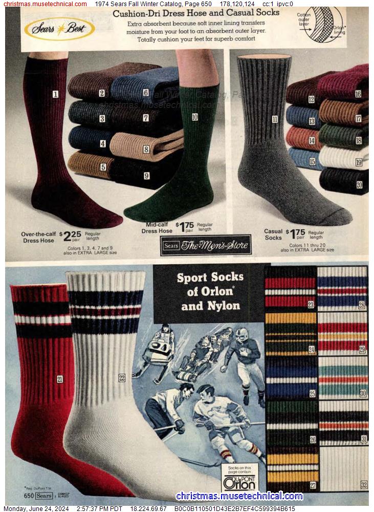 1974 Sears Fall Winter Catalog, Page 650
