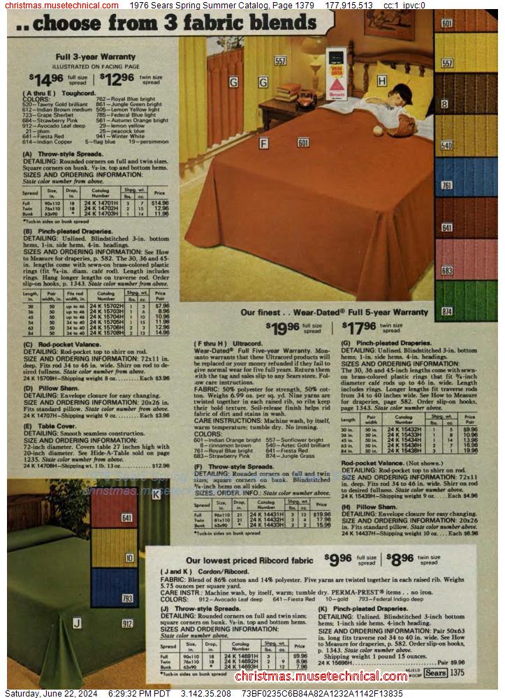 1976 Sears Spring Summer Catalog, Page 1379