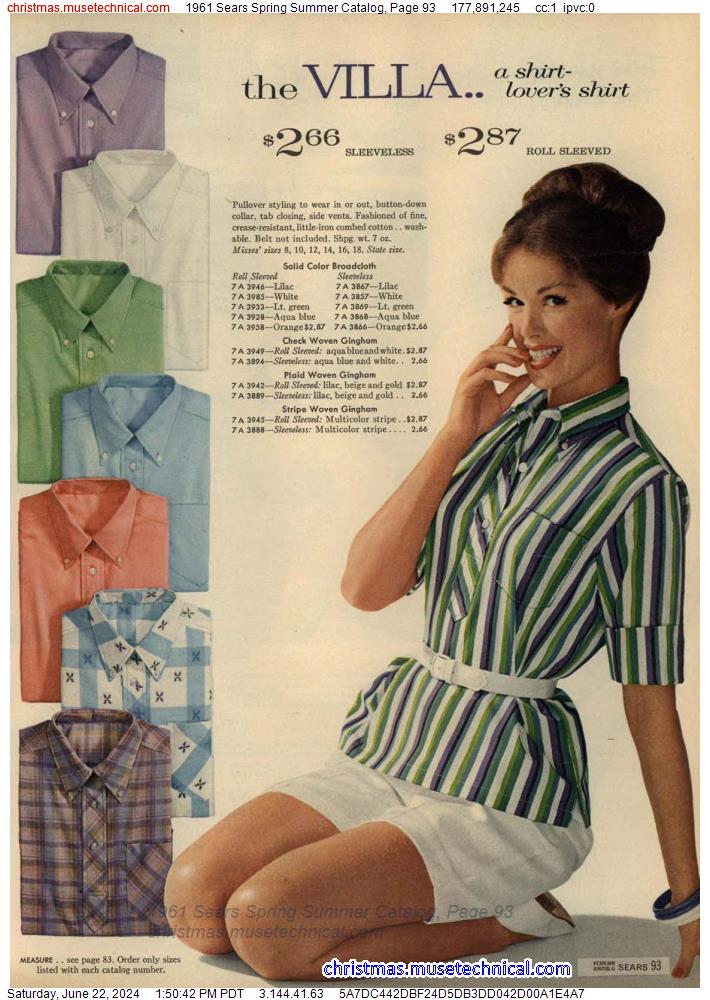 1961 Sears Spring Summer Catalog, Page 93