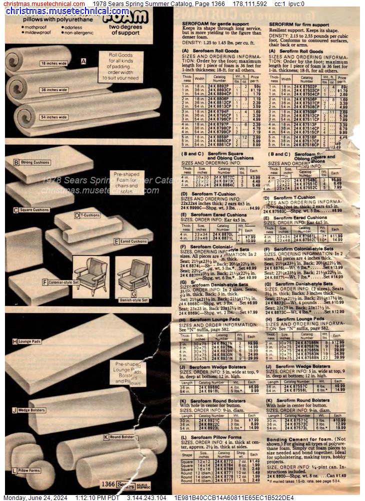 1978 Sears Spring Summer Catalog, Page 1366