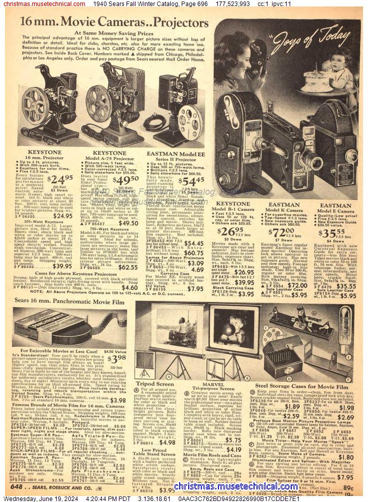 1940 Sears Fall Winter Catalog, Page 696