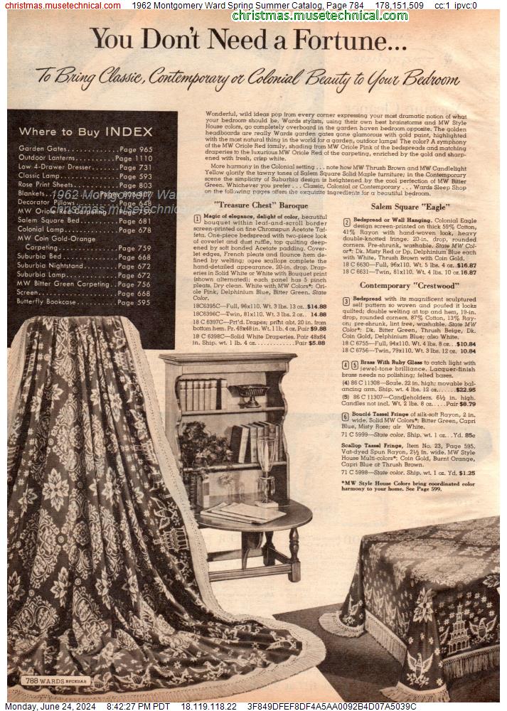 1962 Montgomery Ward Spring Summer Catalog, Page 784